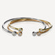 Attract Bangle, White, Rhodium