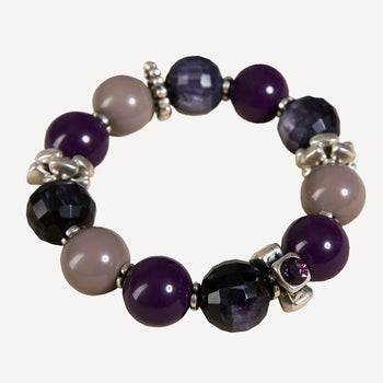 Pets Black Cat Bracelet, Black, Rhodium plating