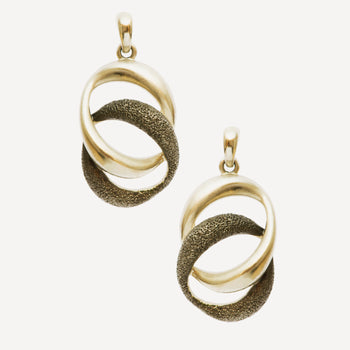 Magic Pierced Earrings, White, Rhodium plating